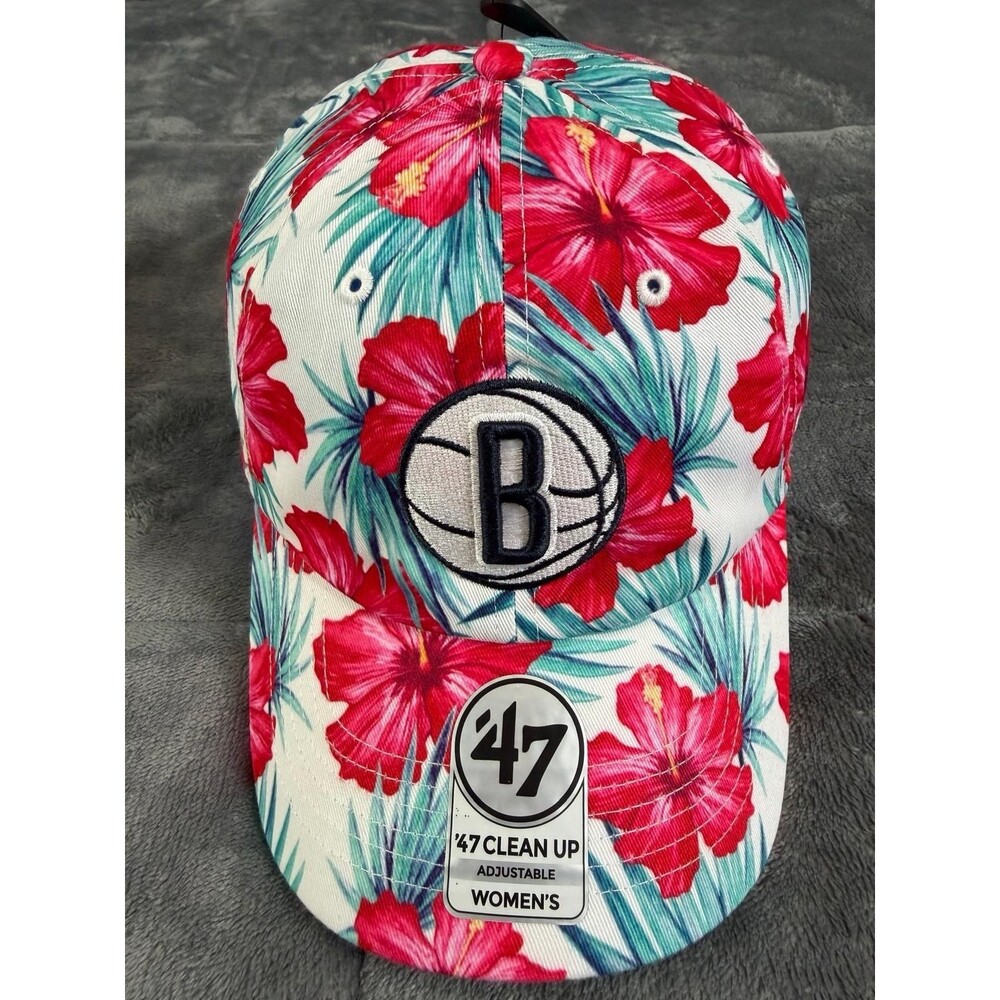 Brooklyn Nets 47 Brand Floral Sharon Women’s Clean Up Hat Adjustable NWT NBA Cap